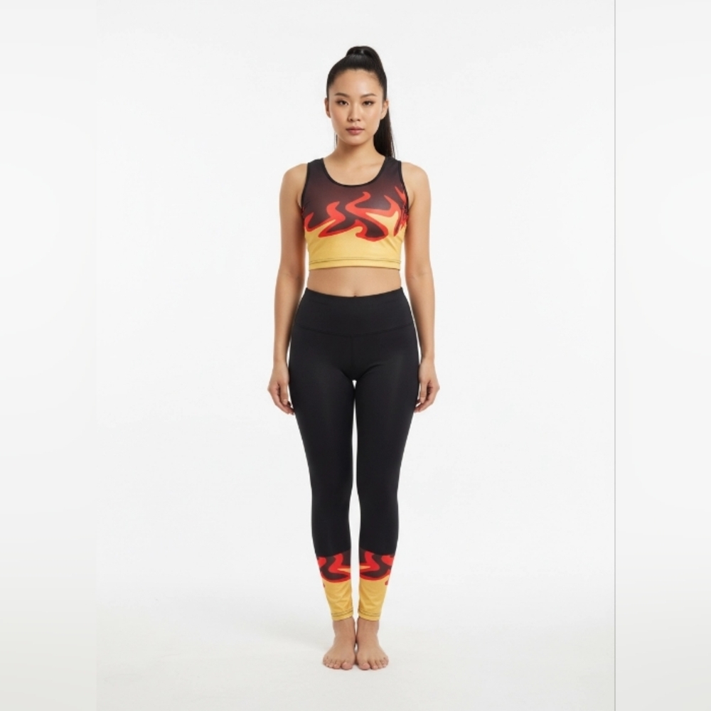 Flame Top And Jumper Outfit